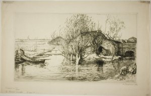 La casucha inundada de Louis Auguste Lepère
