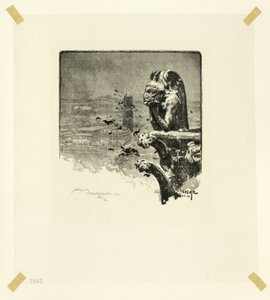 El Vampiro de Notre-Dame, lámina nueve de Le Long de la Seine et des Boulevards