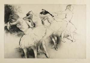 Cuatro bailarinas en el bar de Louis Auguste Mathieu Legrand