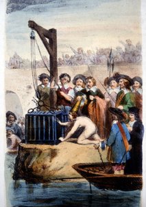 Bruja a prueba de agua, litografía de Perrin. de Louis Benoit Perrin