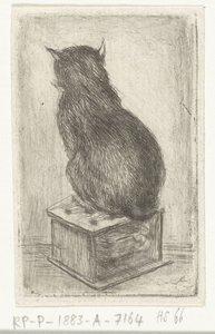 Gato sentado en una estufa