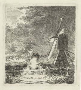 Molino en un paisaje de pólder