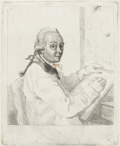 Retrato del artista Johannes Janson, dibujo de Louis Bernard Coclers