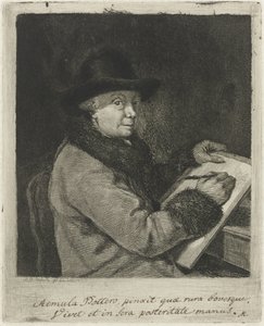 Retrato del artista Johannes Janson, dibujo de Louis Bernard Coclers