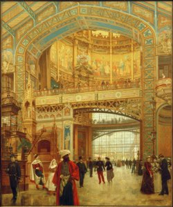 La cúpula central del pabellón de máquinas en la Exposición Universal de 1889 de Louis Beroud