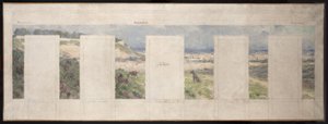 Boceto del ayuntamiento de Bagnolet: Vista de los alrededores de Bagnolet (este)