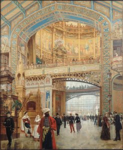 La Galerie des machines de la Exposición Universal en París 1889, 1890 de Louis Beroud