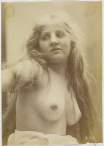 Estudio de una modelo desnuda femenina, busto visto de frente de Louis Bonnard