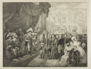 Recepción por el Directorio, lámina 29 de La vida política y militar de Napoleón de Louis Boulanger