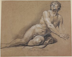 Desnudo masculino reclinado de Louis Boullongne the younger