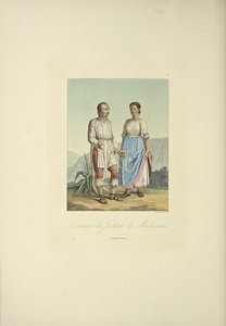 Trajes de los indios Mechoacan, ilustración de 