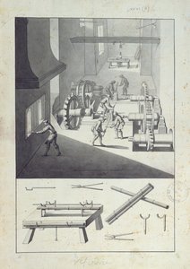 Fabricación de cañones, dibujo para la 