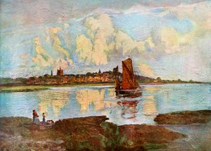 Maldon, desde Heybridge, Essex, 1924-1926 de Louis Burleigh Bruhl