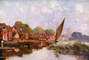 En el río en Beccles, Suffolk, 1924-1926 de Louis Burleigh Bruhl