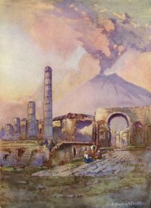 Pompeya, Vesubio a lo lejos de Louis Burleigh Bruhl