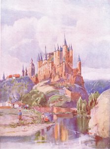 El Alcázar, Segovia, de Hutchinsons Picturesque Europe publicada por Hutchinson & Son, c.1930 de Louis Burleigh Bruhl
