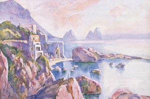 La isla de Capri, de Hutchinsons Picturesque Europe publicado por Hutchinson & Son, c.1930 de Louis Burleigh Bruhl