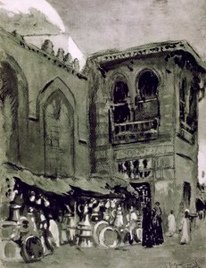 Comerciante de cobre, El Cairo, Egipto, 1928 de Louis Cabanes