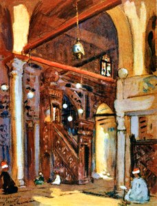 Interior de la mezquita al-Muayyad, El Cairo, Egipto de Louis Cabanes