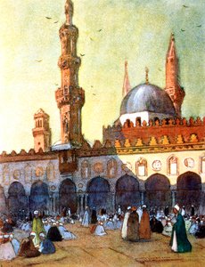 La mezquita de Al-Azhar, El Cairo, Egipto, 1928 de Louis Cabanes
