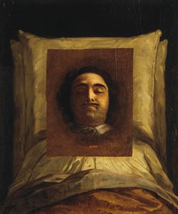 Pedro I en su lecho de muerte de Louis Caravaque