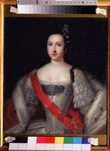 ""Retrato de la regente de Rusia Anna Leopoldovna (1718-1746), madre del zar Iván VI"" Pintura de Louis Caravaque (1684-1754) Circa 1733 State V. Tropinin-Museum, Moscú de Louis Caravaque