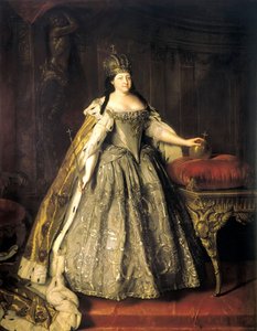 Retrato de la emperatriz Anna Ioannovna, 1693-1740, 1730 de Louis Caravaque