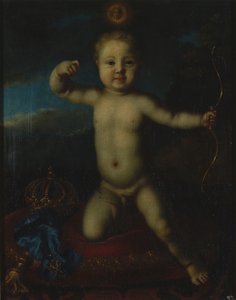 Retrato del Zarevich Pedro Petrovich de Rusia como Cupido de Louis Caravaque
