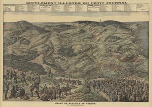 Vista panorámica del campo de batalla de Verdún, Francia, Primera Guerra Mundial