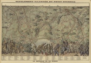 Vista panorámica del campo de batalla del Somme, Francia, Primera Guerra Mundial