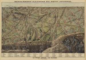 Vista panorámica del sector del Frente Occidental entre Arras y La Bassée, Francia, Primera Guerra Mundial