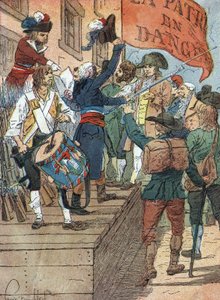 Guerras de la Revolución Francesa: alistamientos voluntarios tras las derrotas de Francia en la guerra entre la Francia revolucionaria y las monarquías contrarrevolucionarias, la asamblea francesa proclama el Peligro para la Patria, 22 de julio de 1792) Il