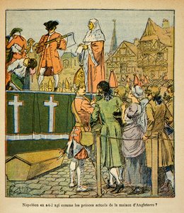 Ilustración de Bombled Louis (1862-1927) del libro “El Memorial de Santa Helena” de Conde Emmanuel de Las Cases (1766-1842): Ejecución pública en Inglaterra en el siglo XVIII, Colección privada de Louis Charles Bombled