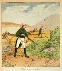 Ilustración de Bombled Louis (1862-1927) del libro “El Memorial de Santa Helena” de Emmanuel de Las Cases (1766-1842): Napoleón cazando con Las Cases en Santa Helena en agosto de 1816, Colección Privada de Louis Charles Bombled