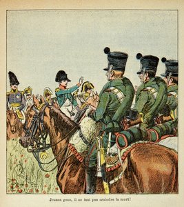 Napoleón arenga a las tropas, del libro 