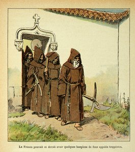 Ilustración de Louis Bombled del libro “El Memorial de Santa Helena” de Emmanuel de Las Cases: Trapenses de Louis Charles Bombled