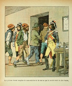 Ilustración de Louis Bombled del libro “El Memorial de Santa Helena” de Emmanuel de Las Cases: Durante la Revolución Francesa, las prisiones estaban llenas de Louis Charles Bombled