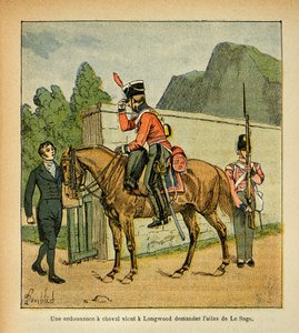 Una ordenanza a caballo llega a Longwood pidiendo el atlas de Le Sage, colección parcial