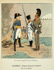 Ilustración de Louis Bombled (1862-1927) del libro "El Memorial de Santa Helena" por el Conde Emmanuel de Las Cases (1766-1842): El mariscal Pierre Augereau (1757-1816), duque de Castiglione, Colección privada de Louis Charles Bombled