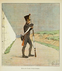 Ilustración de Bombled Louis (1862-1927) del libro “El Memorial de Santa Helena” de Conde Emmanuel de Las Cases (1766-1842): Estudiante de la Escuela Politécnica, Colección privada de Louis Charles Bombled