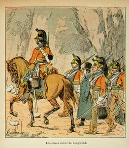 Ilustración de Bombled Louis (1862-1927) del libro “El Memorial de Santa Helena” de Conde Emmanuel de Las Cases (1766-1842): Las Cases arrestado por orden de Hudson Lowe (1769-1844) Colección privada de Louis Charles Bombled