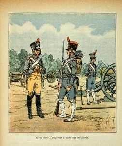 Ilustración de Louis Bombled del libro “El Memorial de Santa Helena” de Emmanuel de Las Cases: Artillería de la Guardia Imperial