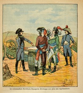 Ilustración de Louis Bombled del libro “El Memorial de Santa Helena” de Emmanuel de Las Cases: Napoleón Bonaparte expone su plan para tomar Toulon a los comisionados de la República