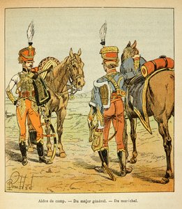 Ilustración de Bombled Louis (1862-1927) del libro “El Memorial de Santa Elena” de Conde Emmanuel de Las Cases (1766-1842): Ayudante de campo del gran ejército: del mayor general y del mariscal, Colección privada de Louis Charles Bombled