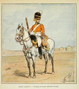 Ejército inglés: Dragones escoceses (scotch greys), de la colección privada de Louis Charles Bombled