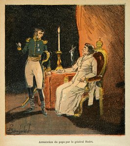 Arresto del Papa Pío VII por el general Stephen Radet (1762-1825) en 1809, de la colección privada