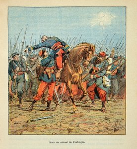 El Ejército del Loira por Eugene Sergent, conocido como Grenest, ilustrado por Louis Bombled (1862-1927) (Guerra Franco-Prusiana; campaña de 1870-1871): Batalla de Coulmiers el 9 de noviembre de 1870, muerte del Coronel Couderc de Fonlongue, Colección Priv