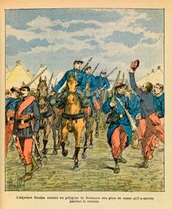 El Ejército del Este de Eugene Sergeant, conocido como Grenest, ilustrado por Louis Bombled (1862-1927): El Suboficial Bastien del 32º de marcha, llevó de vuelta al polígono de Besançon una pieza de cañón que salvó durante