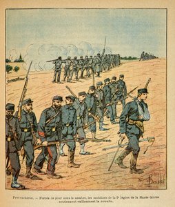 El ejército del Este (Guerra Franco-Alemana; campaña de 1870-1871): En Provenchères, los movilizados de la 2ª Legión del Alto Marne obligados a retirarse por el número de enemigos de Louis Charles Bombled