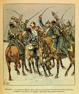 El Ejército del Este de Eugene Sergeant, conocido como Grenest, ilustrado por Louis Bombled (1862-1927) (Guerra Franco-Prusiana; campaña de 1870-1871): Durante la Batalla de Villersexel, el acorazado Marlier del 5º regimiento rodeado por los prusianos, log de Louis Charles Bombled